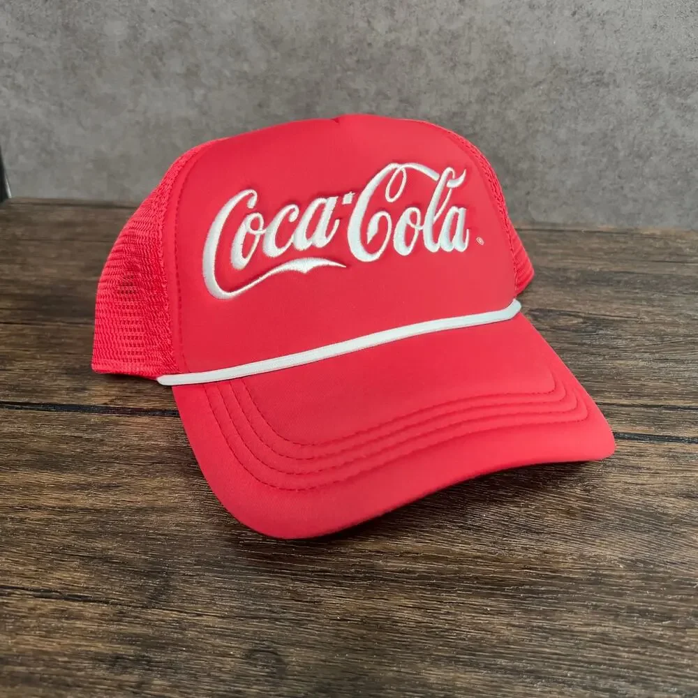 Coca Cola Snapback Trucker Red Embroidered Baseball Cap